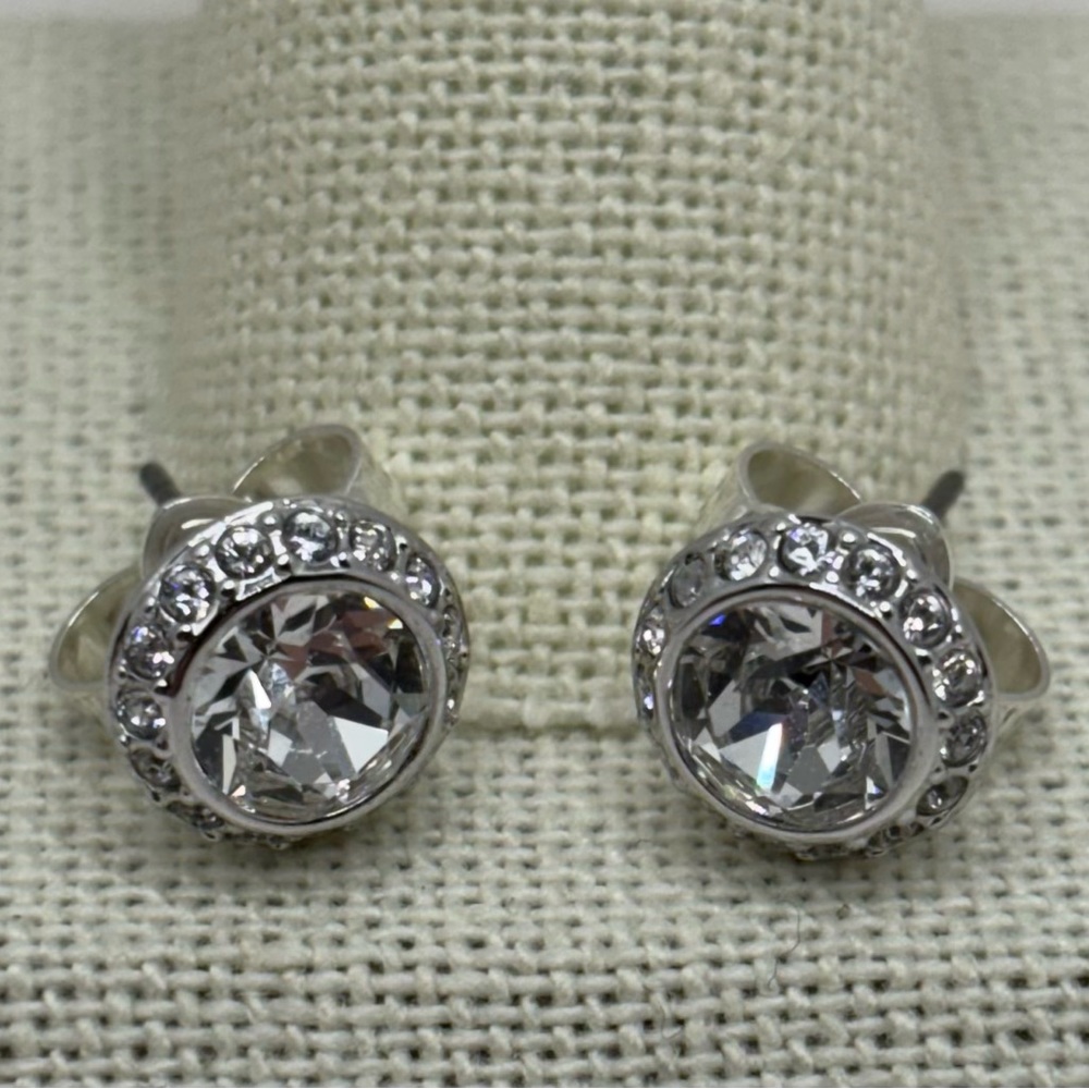 Swarovski Angelic Button Pierced Earrings